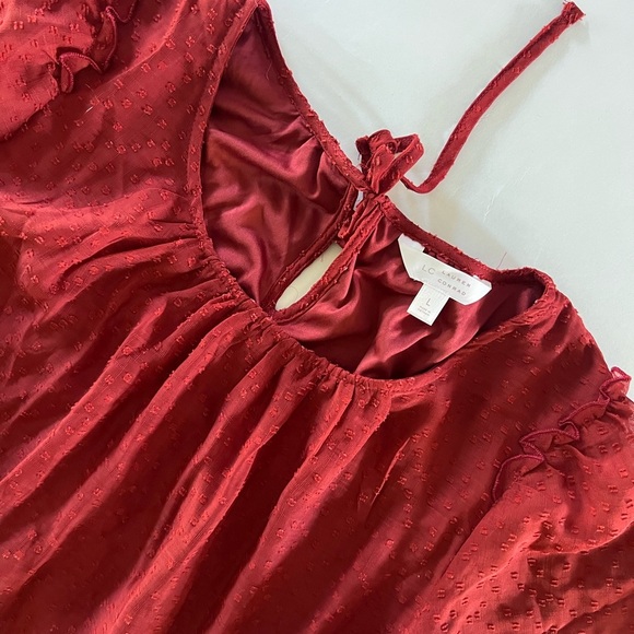 Elegant Red Women's Top by Lauren Conrad - Picture 3 of 5